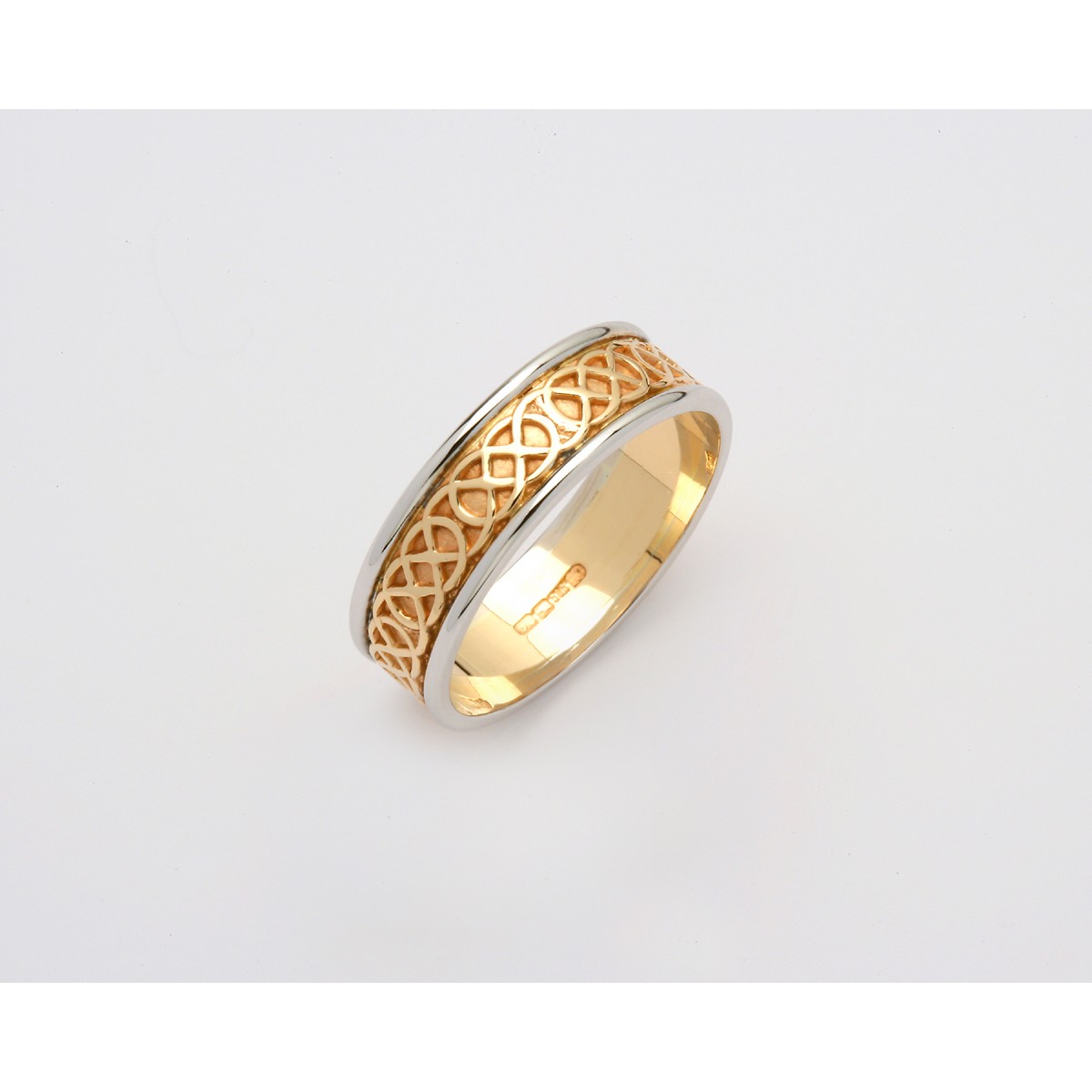 Narrow Two Tone Sheelin Wedding Band