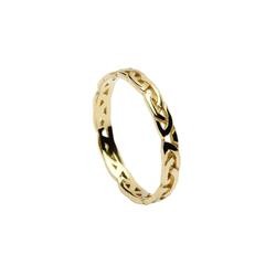 Ladies 10 K Gold Open Celtic Knot Wedding Band Unisex Width