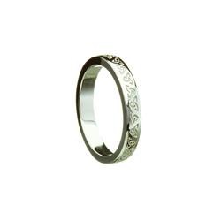 Ladies 14k Gold Trinity Knot Embossed Wedding Ring