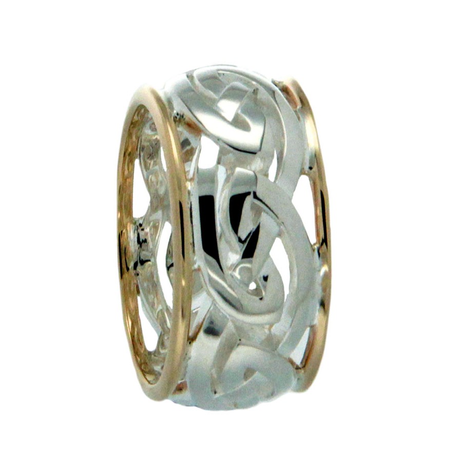 Celtic Eternity Knot Ring with Rims