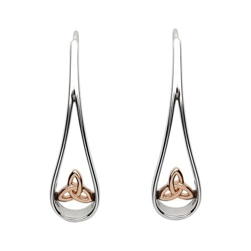 Rose Gold Trinity Earrings