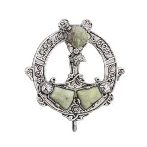 Small Connemara Marble Brooch