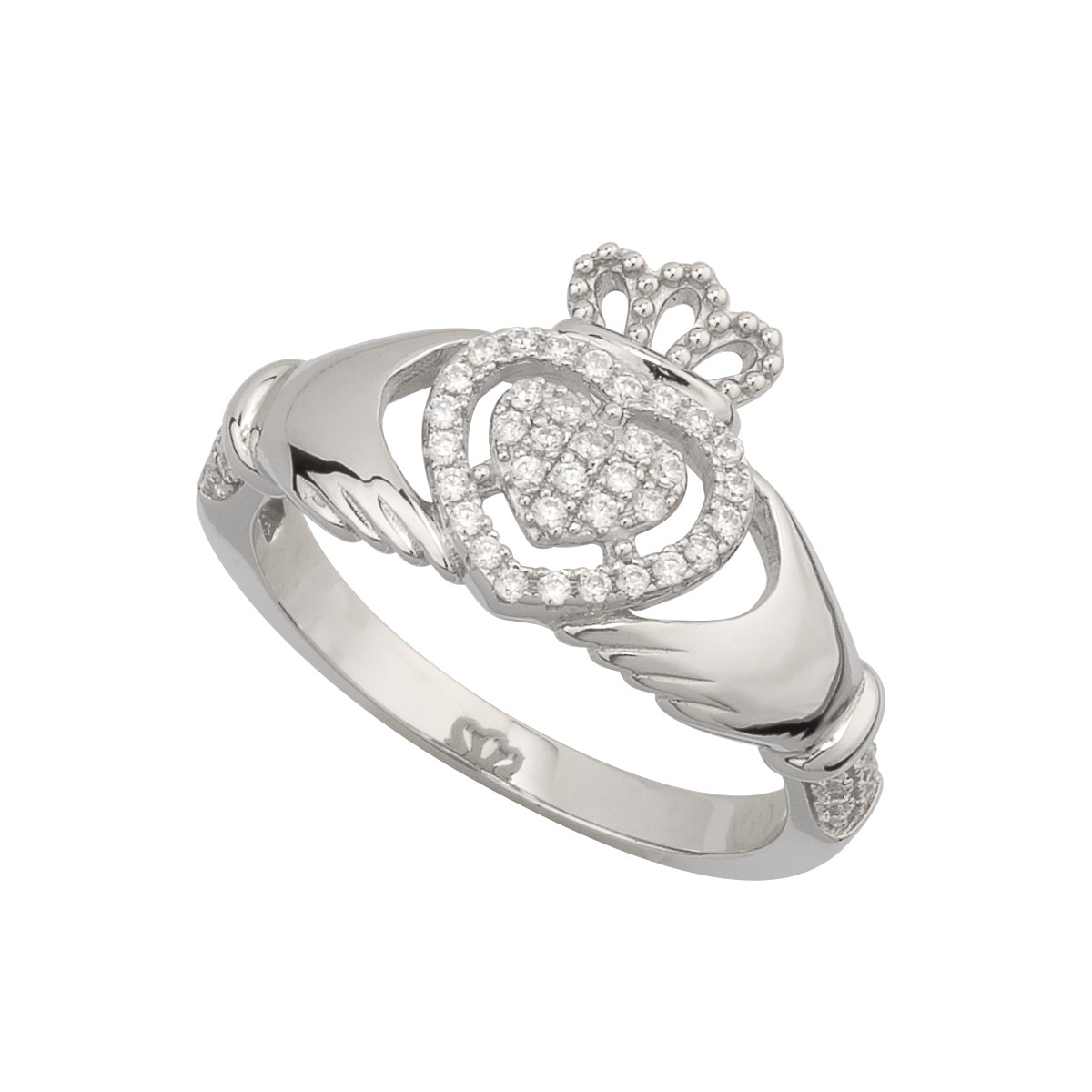 Claddagh Ring with Cubic Zirconia