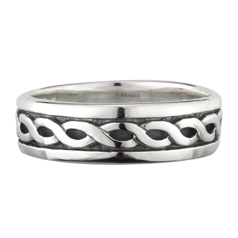 Solvar Jewelry Sterling Silver Celtic Knot Band Jewelry Rings at Irish on Grand