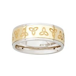 Silver and 10K Gold Trinity Mans Celtic Band