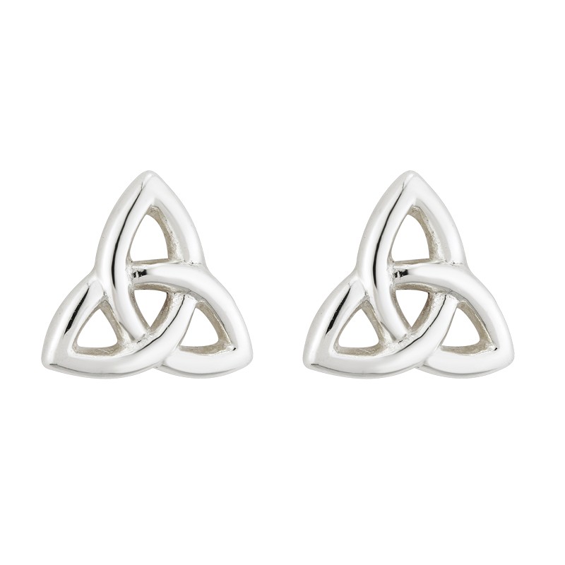 Silver Trinity Knot Stud Earrings