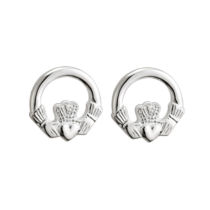 Solvar Jewelry Petite Claddagh Stud Earrings