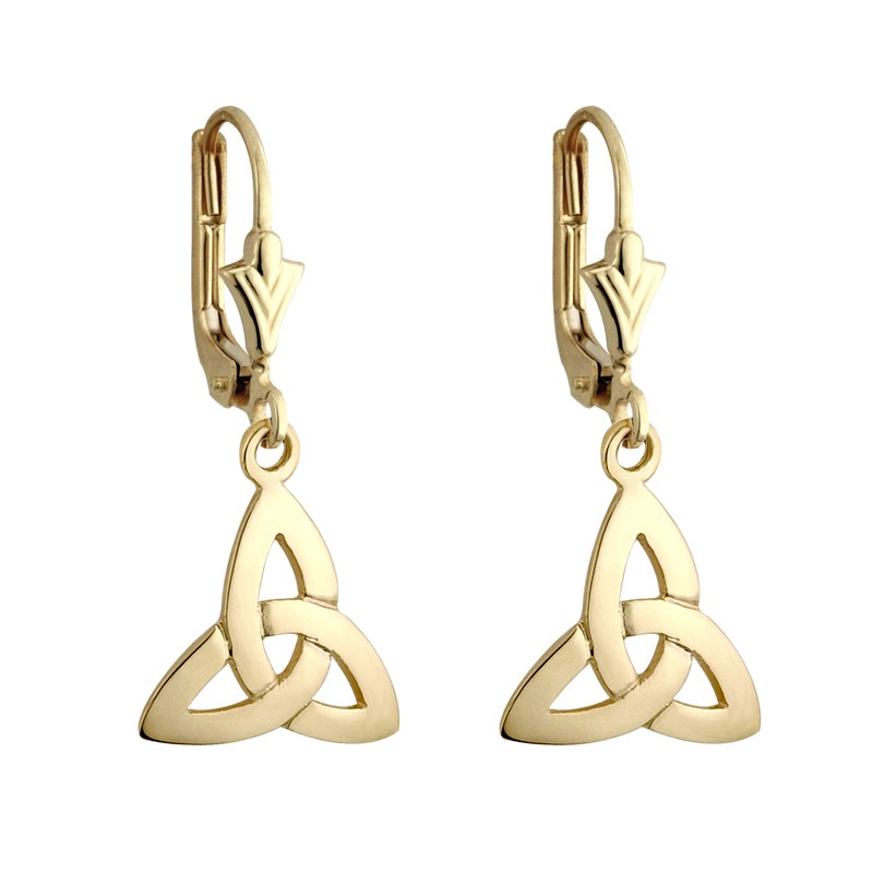 14K Gold Trinity Knot Drop