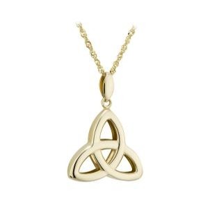 Thick Gold Trinity Knot Pendant