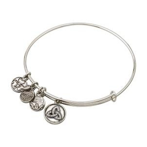 Trinity Knot Charm Bangle with Jewels