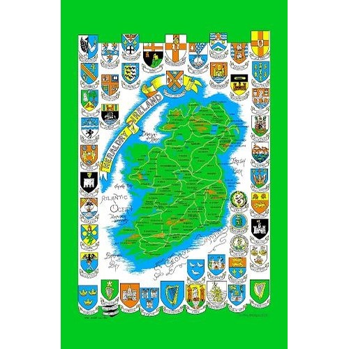 Irish Heraldry Tea Towel