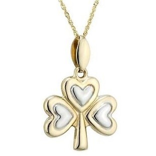 Two Tone Shamrock Pendant