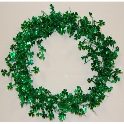 Shamrock St. Patrick's Day Tinsel Garland