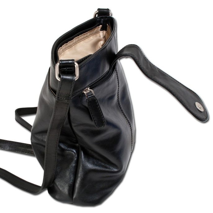 Lee River Leather Celtic Leather Bag from Ireland (Torc Black) Clothing