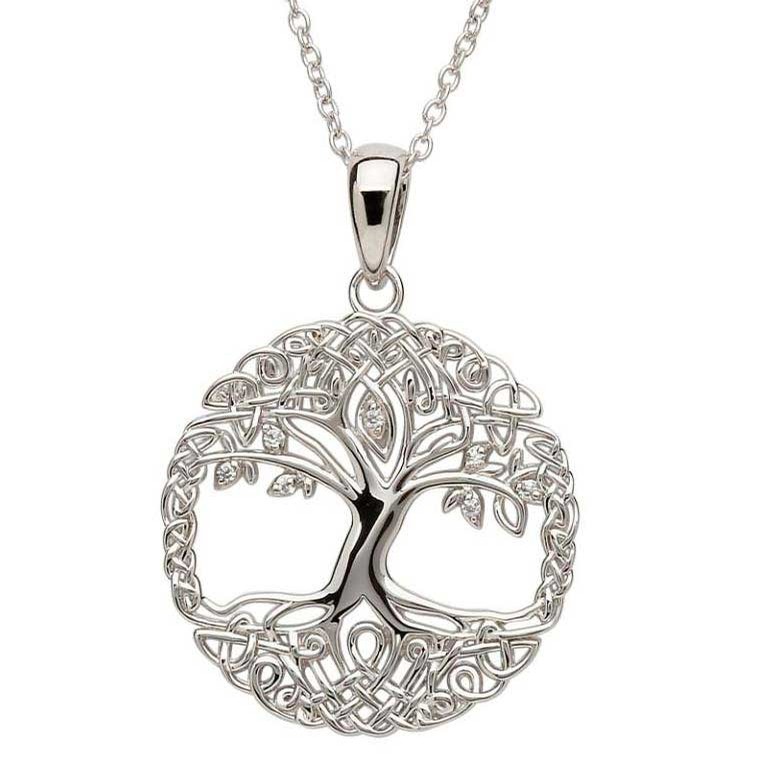 Tree of Life Pendant with Cubics