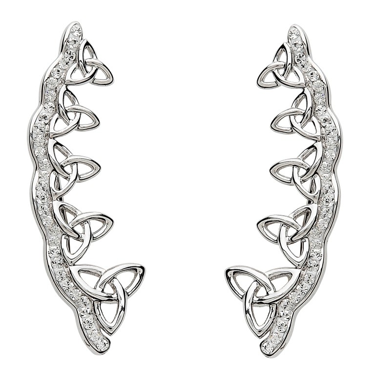 Swarovski Trinity Knot Climber Earrings