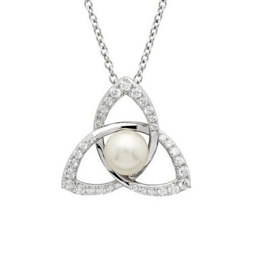 Trinity Knot Pearl Pendant
