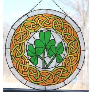 Shamrock Celtic Braided Window