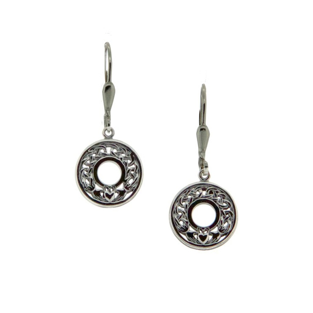 Keith Jack Sterling Silver Claddagh Earrings