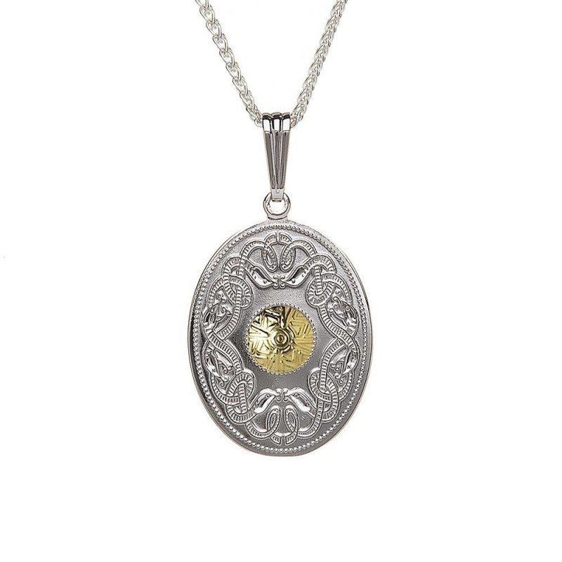 Boru Jewelry Oval Pendant 18K Bead