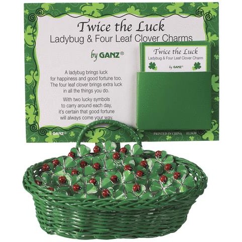 Ganz Ladybug Four Leaf Clover Charm