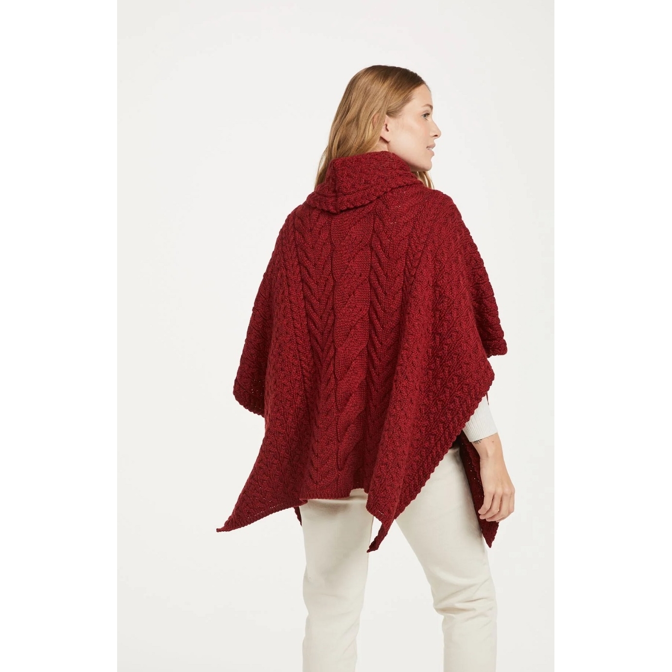 Aran Woollen Mills Super Soft Stylish Poncho Made From 100% Merino Wool