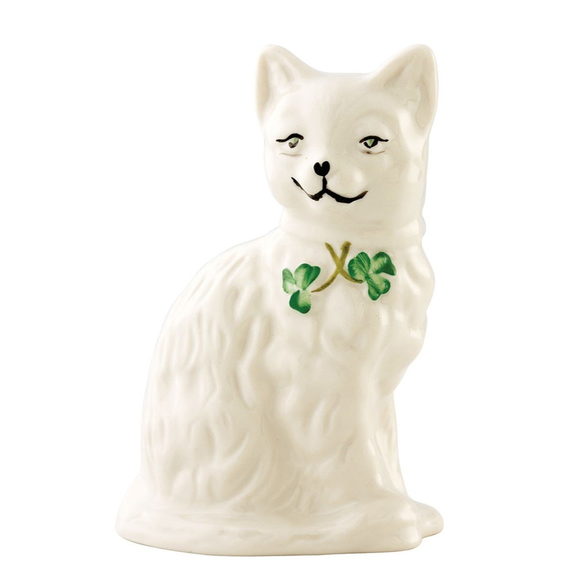 Belleek China Quizzical Cat