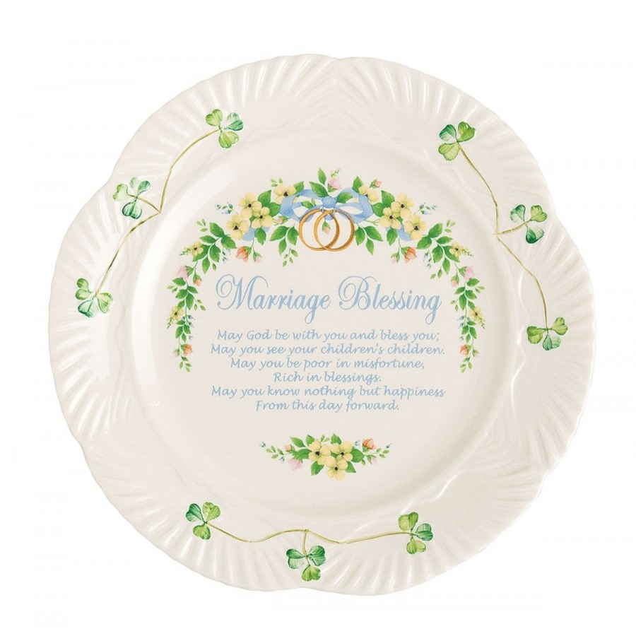 Belleek China Marriage Blessing Plate