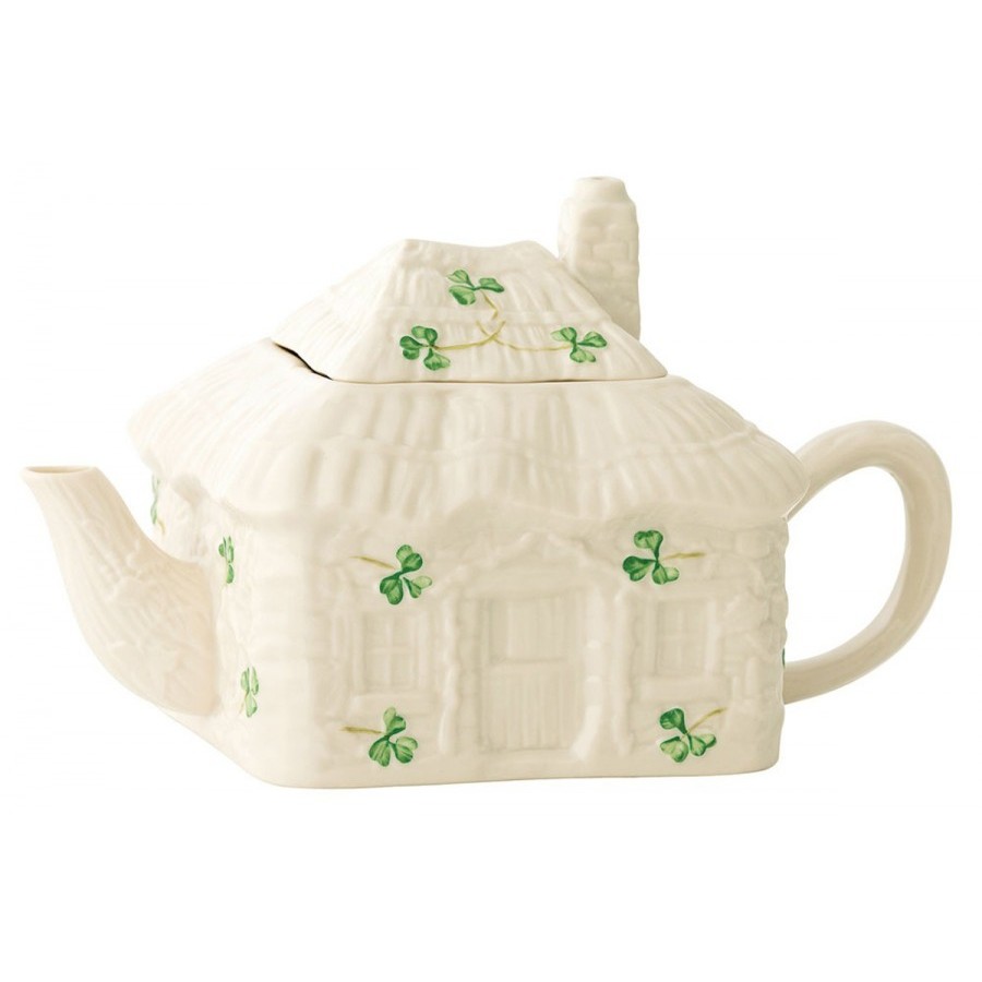 Belleek China Irish Cottage Teapot Gifts For Home Tableware at Irish on