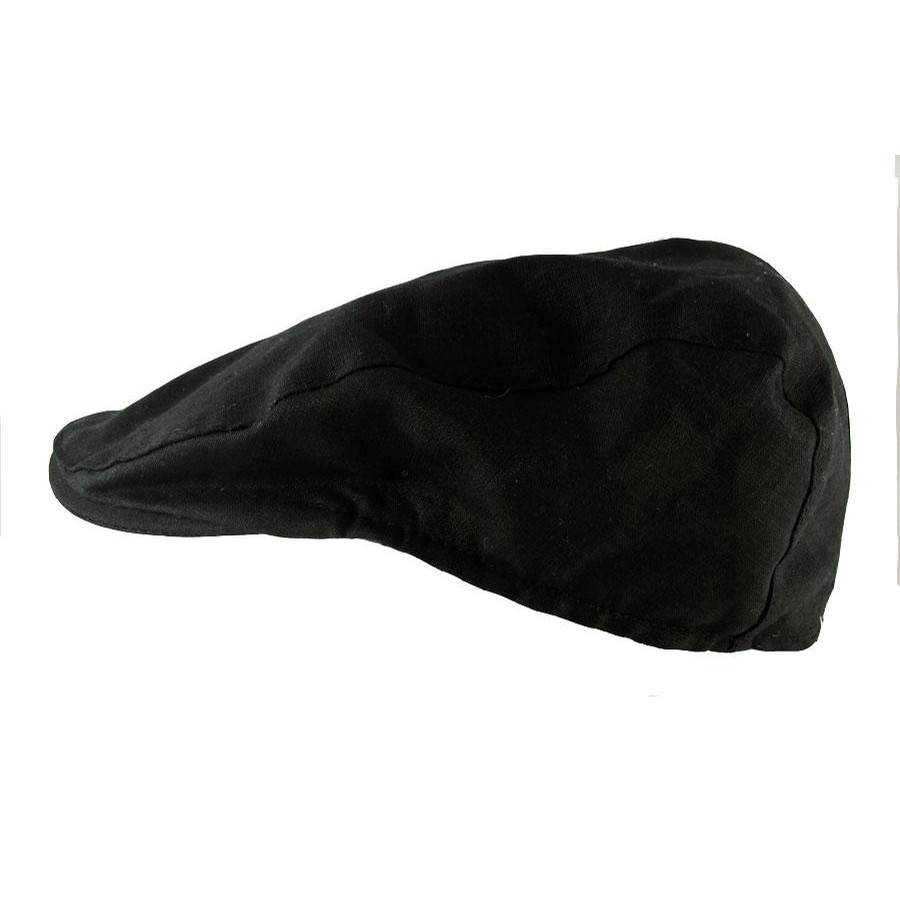 Black Linen Touring Cap
