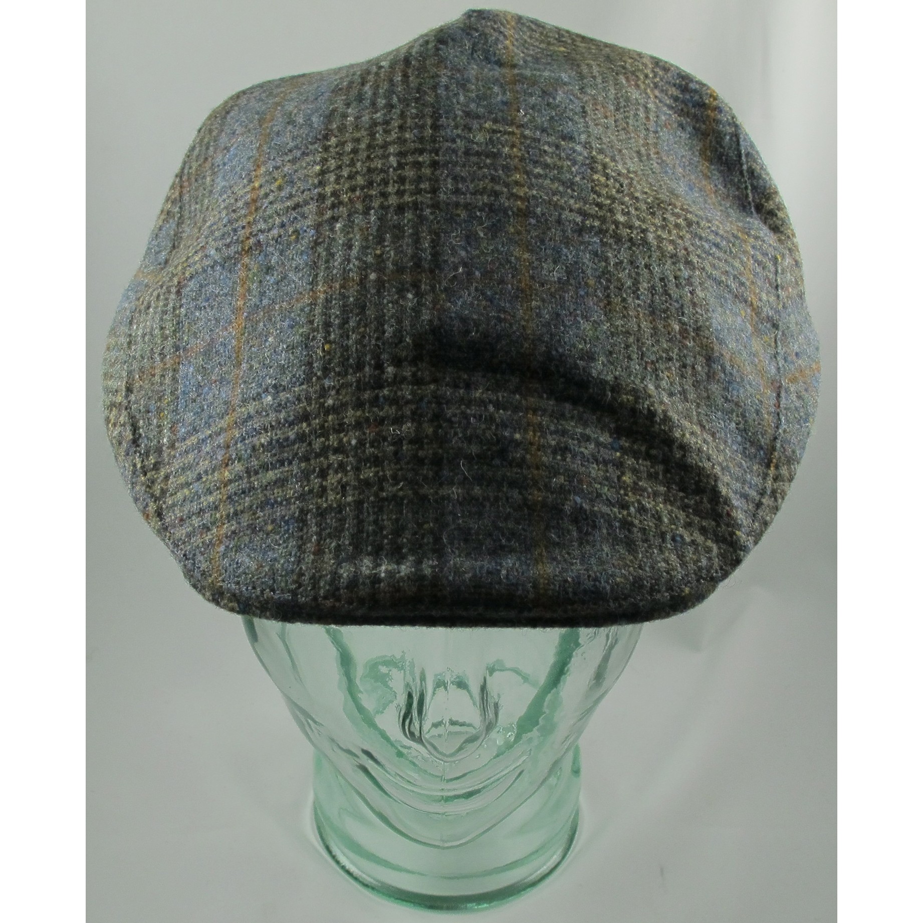 Blue and Brown Plaid Touring Cap
