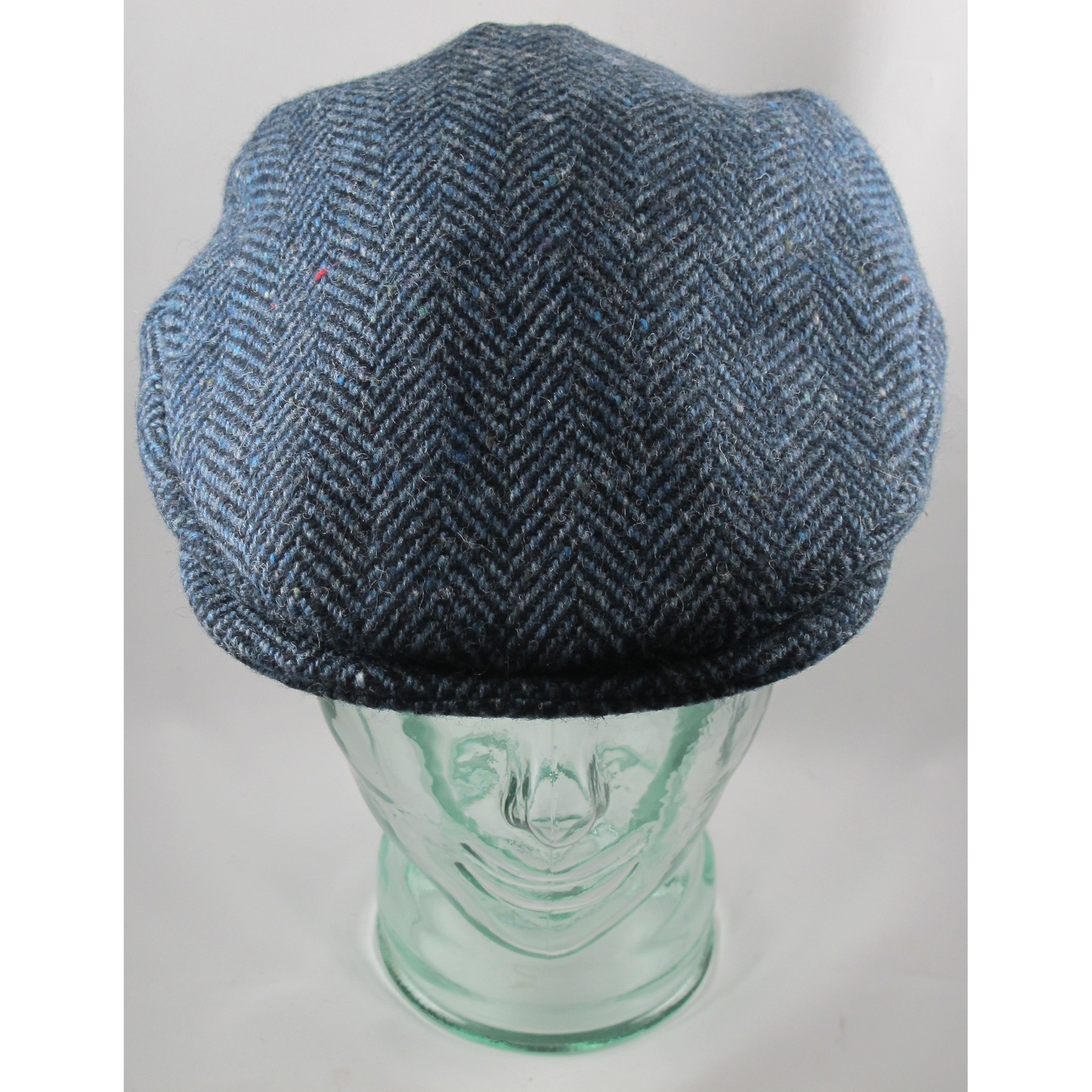 Blue Herringbone Vintage Cap