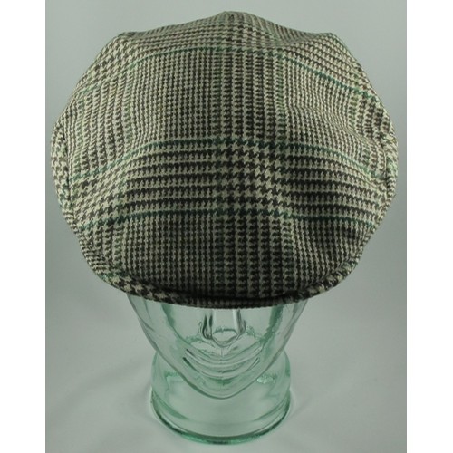 Brown and Cream Check Ear Flap Cap