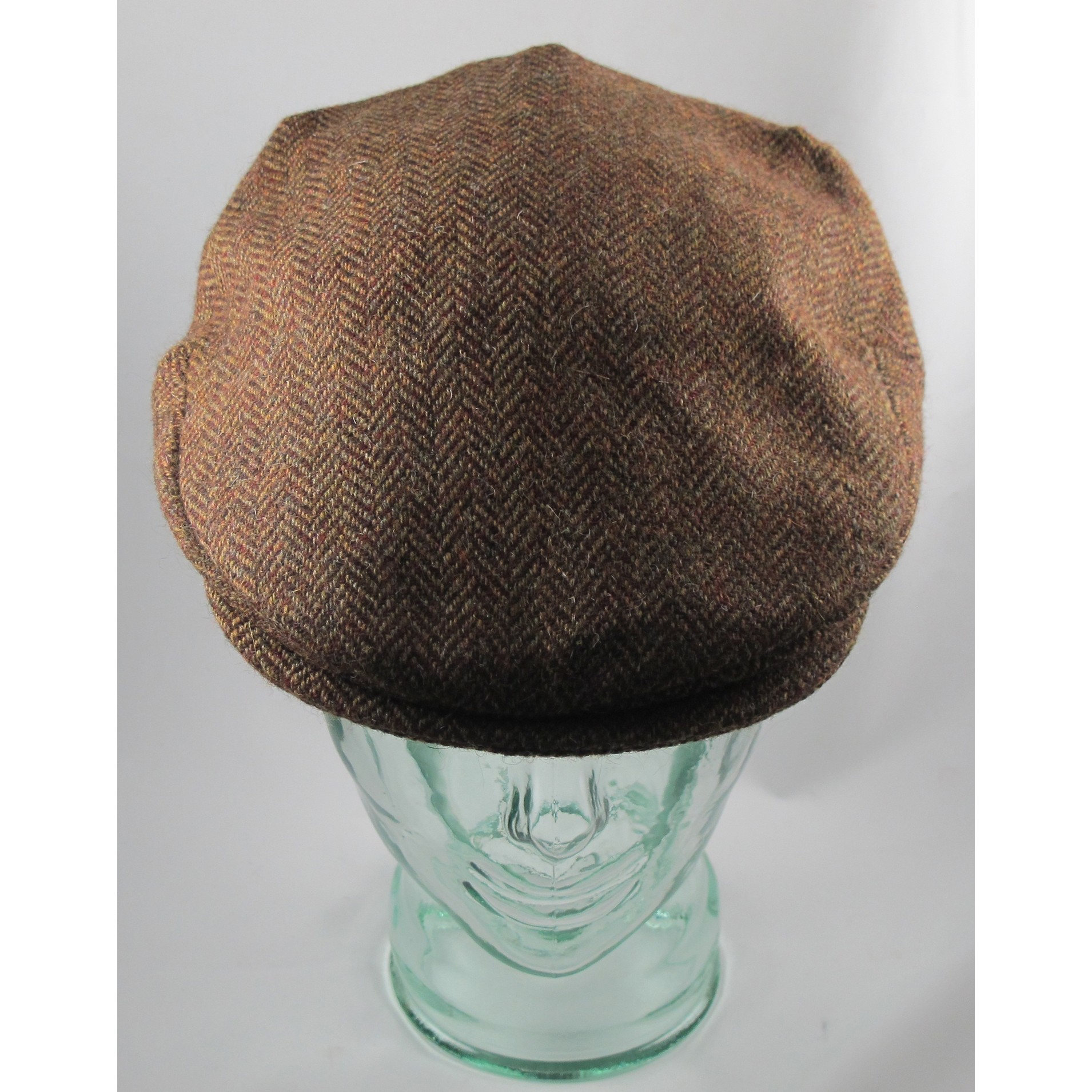 Brown Herringbone Vintage Cap