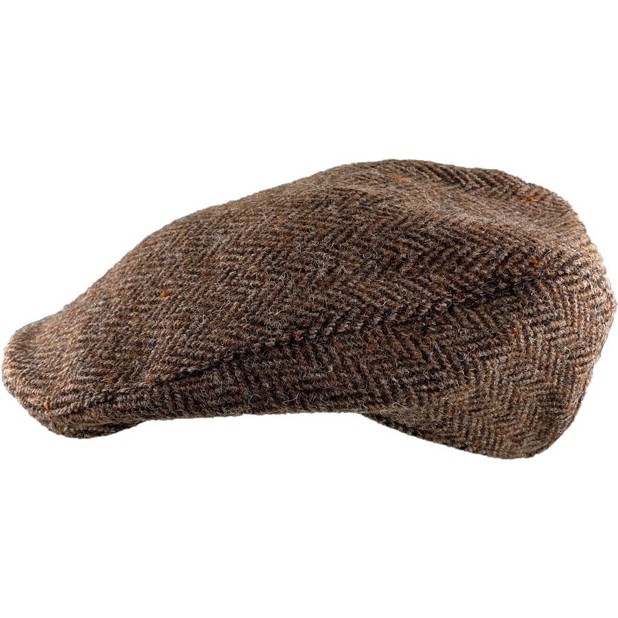 Hanna Hats Irish Touring Cap (Rusty Brown Thick Herringbone) Clothing
