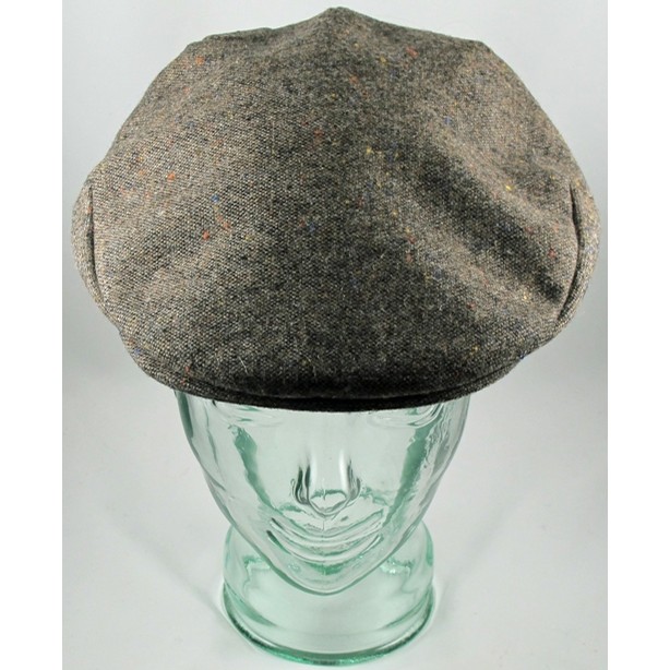 Brown Tweed Salt and Pepper Ear Flap Cap