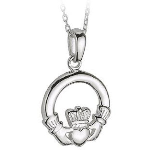 Solvar Jewelry Silver Claddagh Pendant