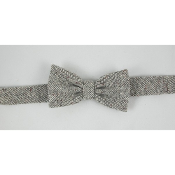 Cream Speckled Tweed Bow Tie