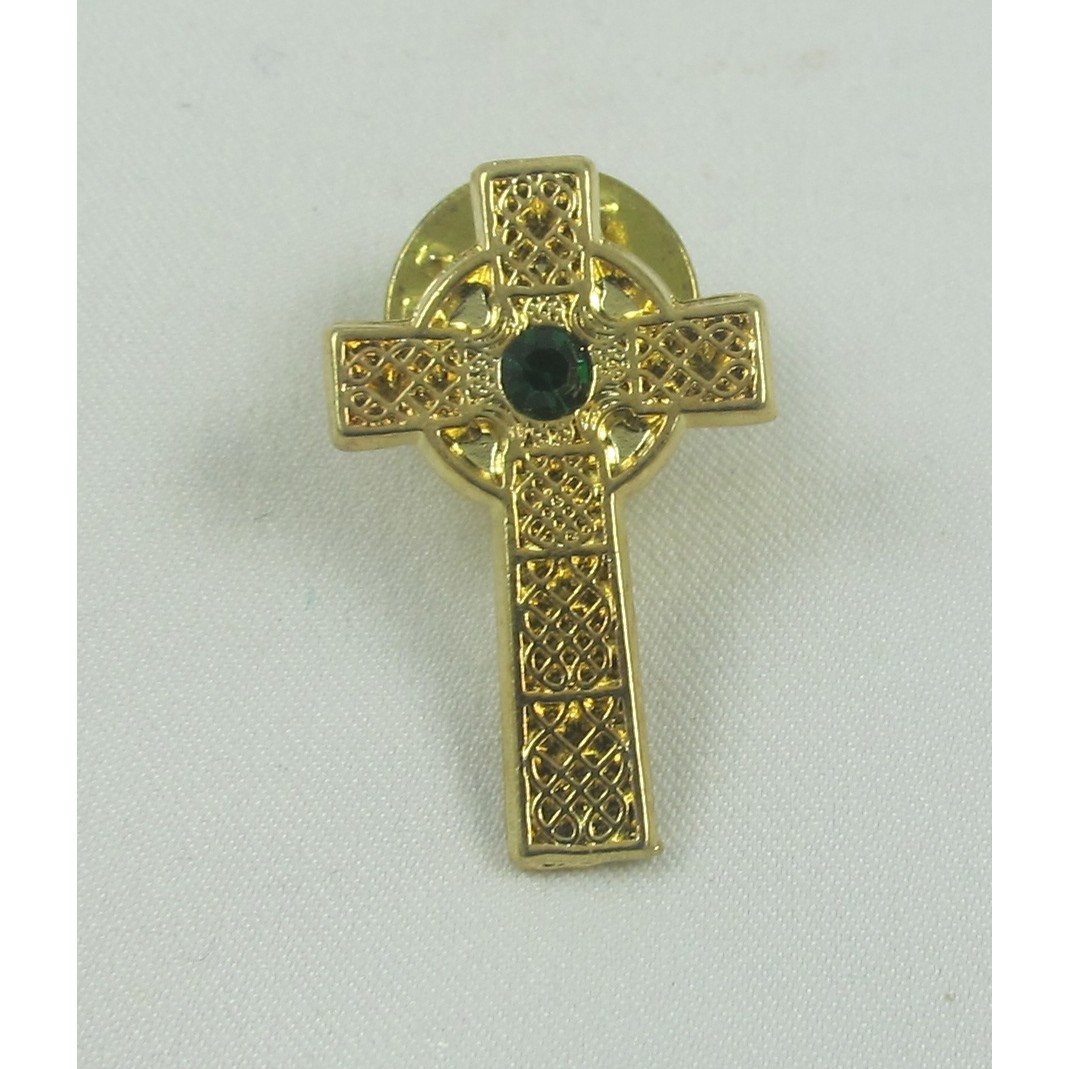 Celtic Cross Lapel Hat Cap Tie Pin Badge Kroaz Geltek Brooch Gaelic Celt Gift 