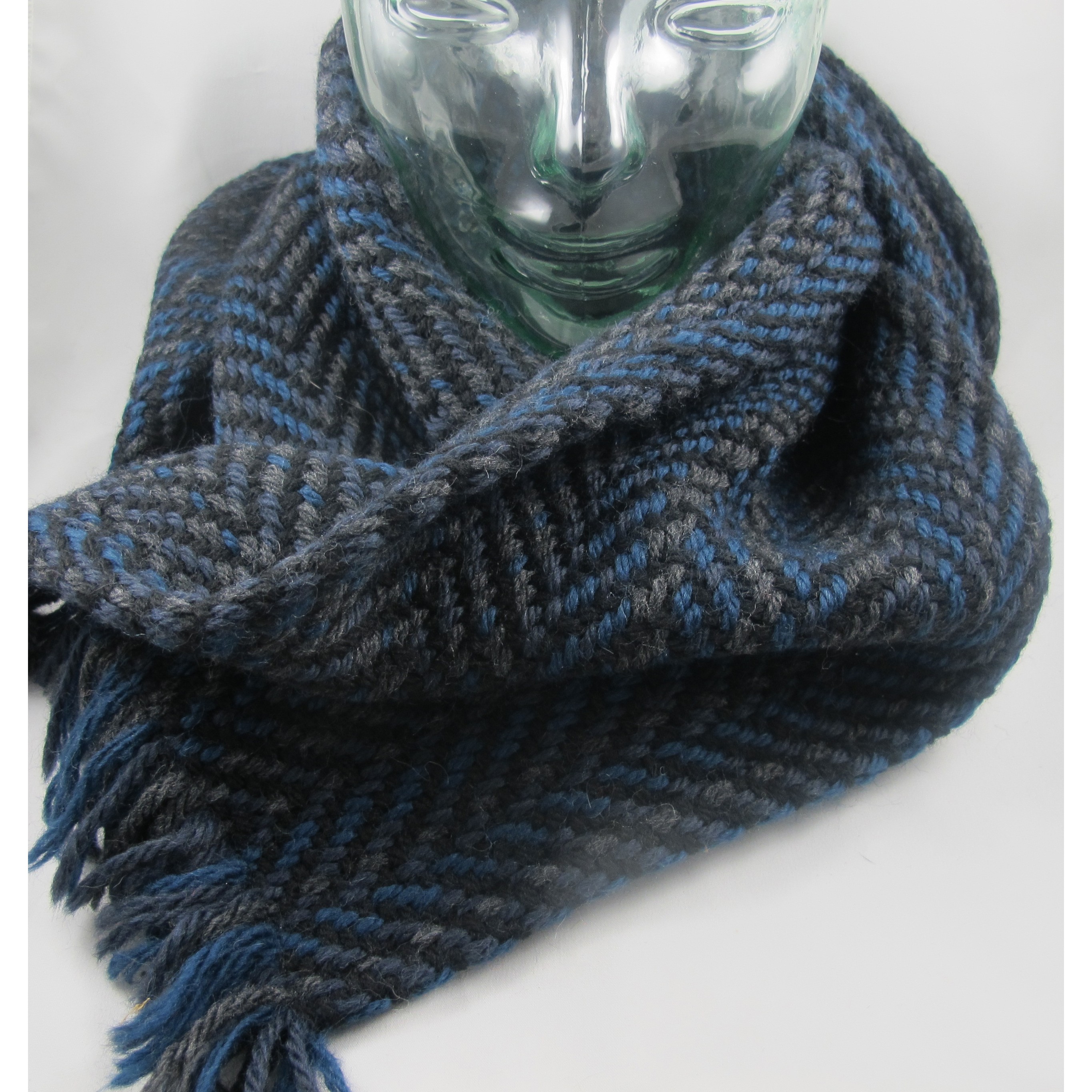 Dark Teal Wool Scarf
