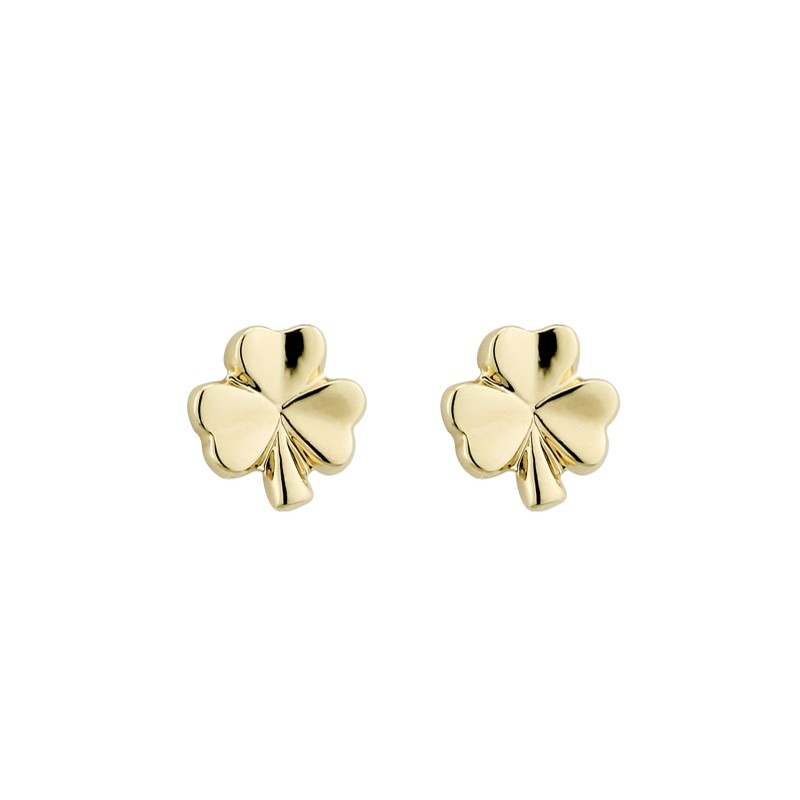 Gold Plated Small Shamrock Stud
