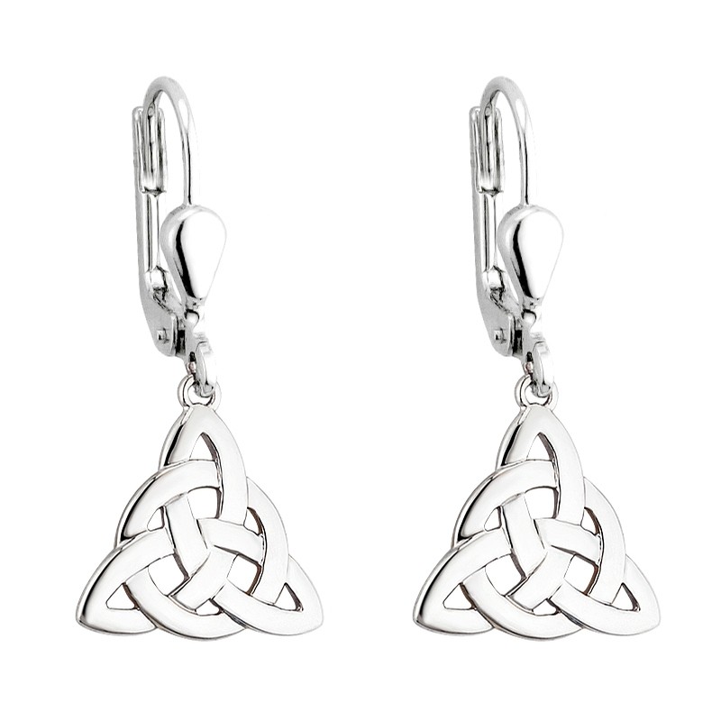Solvar Jewelry Sterling Silver Celtic Knot Drop Earrings