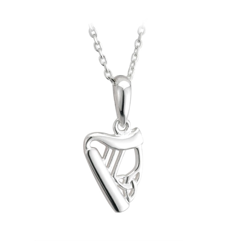 Solvar Jewelry Sterling Silver Harp Pendant Petite