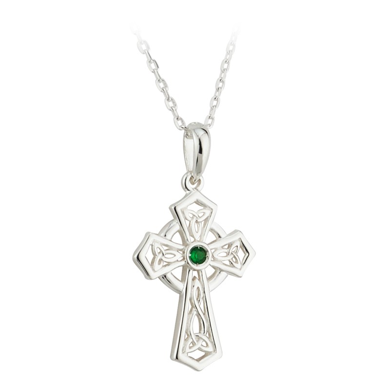 Green Crystal Trinity Cross