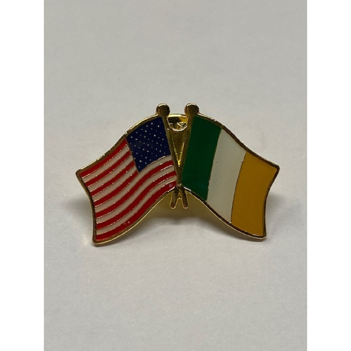 Burke and Hogan Irish and American Flag Lapel Pin Jewelry Brooches Pins