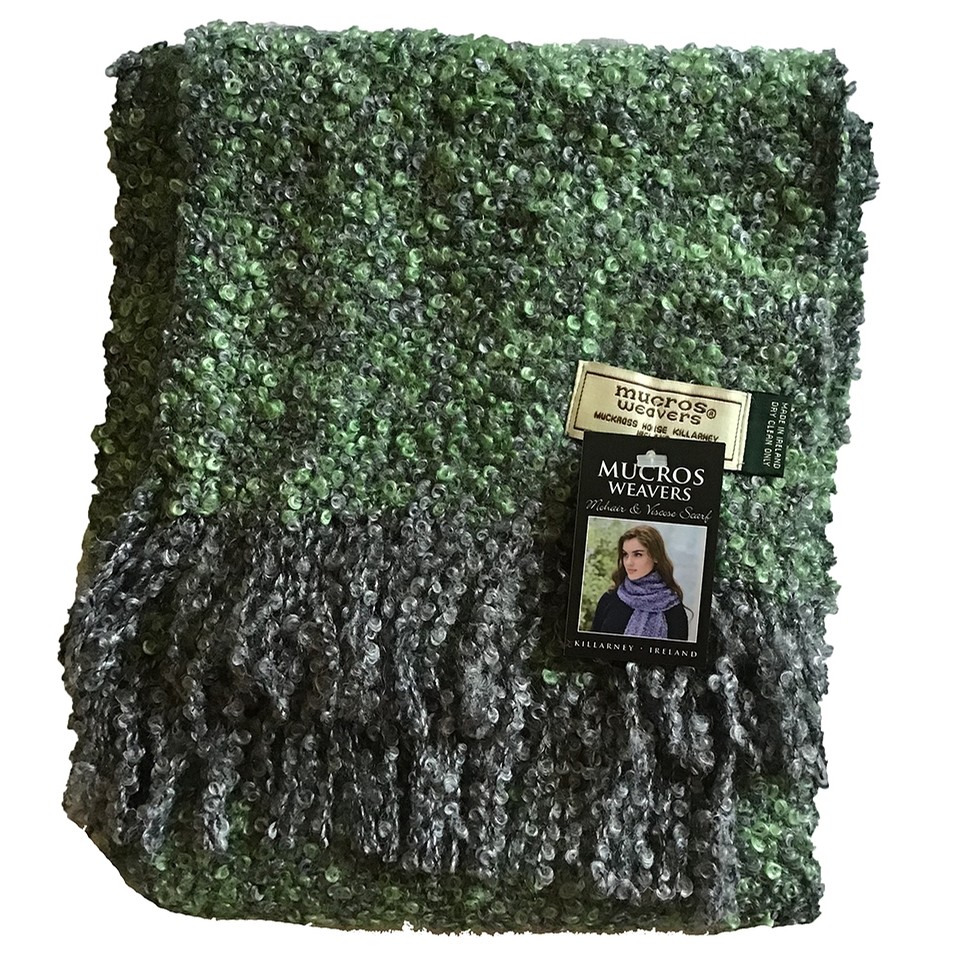 Irish Mohair Viscose Scarf (Valley Green)