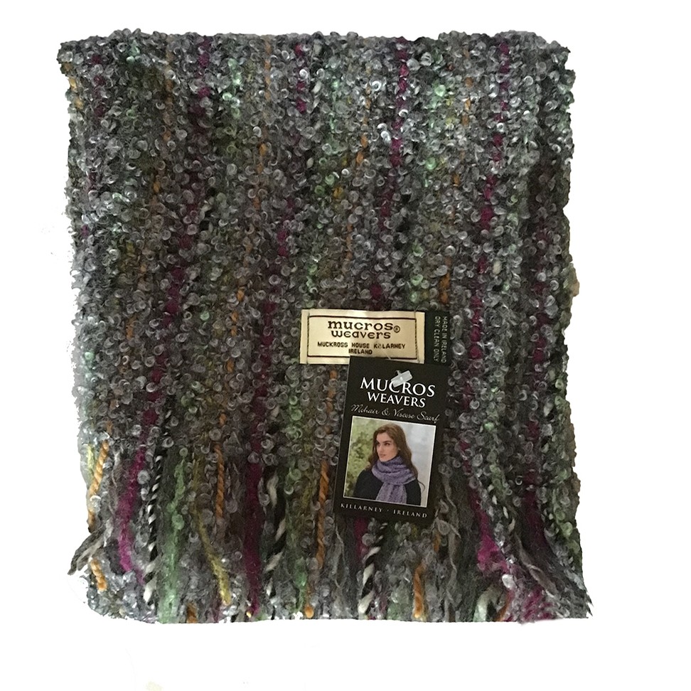 Irish Mohair Viscose Scarf (Sky Grey)