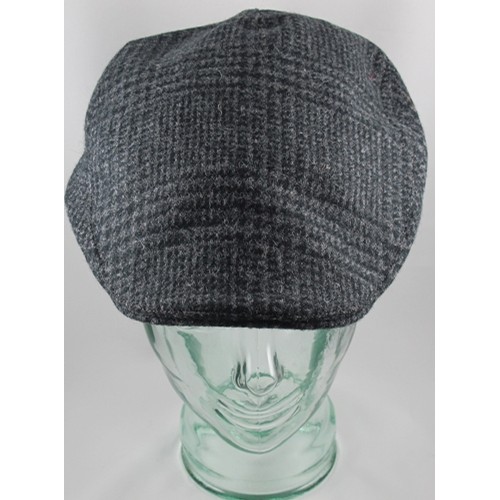 Grey and Black Check Touring Cap