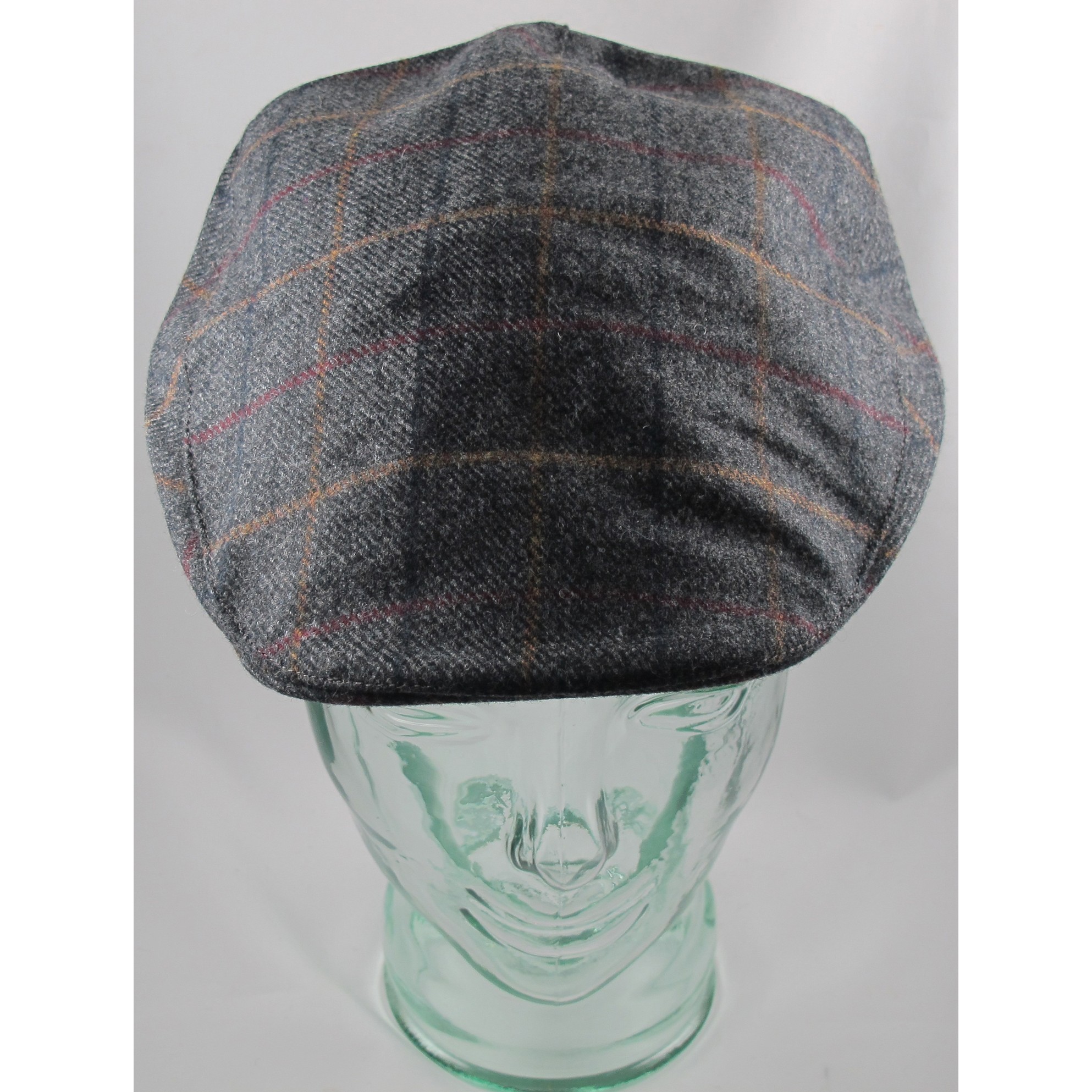 Grey Plaid Tourning Cap
