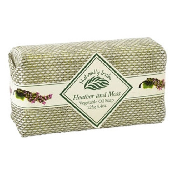 Heather and Moss Soap with Linen Wrap